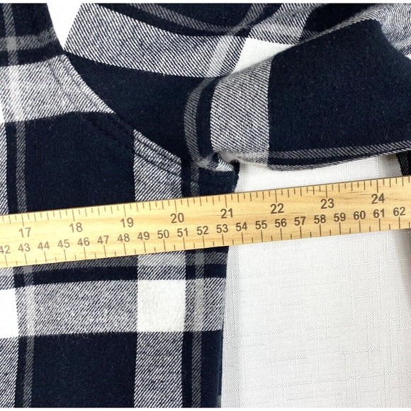 Orvis Buffalo Shacket Plaid Flannel Fleece Lined Women Medium Pockets Snap Front - Picture 10 of 12